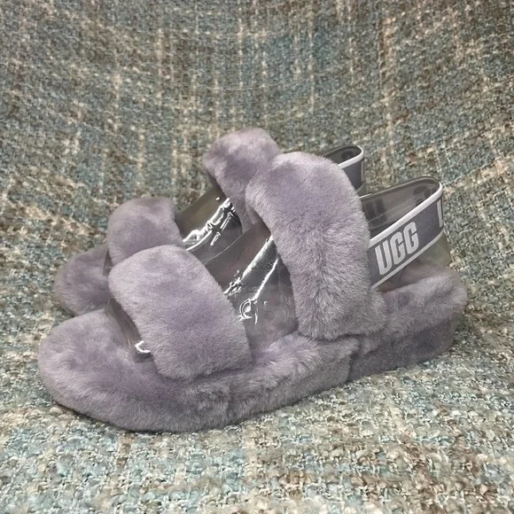 Slippers Ugg Oh Yeah Slides Grey Slide Slippers Ugg Slippers